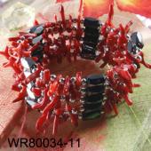 36inch Red Coral Magnetic Wrap Bracelet Necklace All in One Set